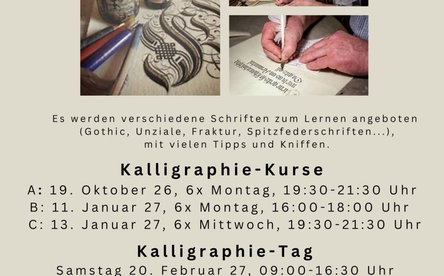 Kalligraphie – Malen & Zeichnen in Langnau i.E.
