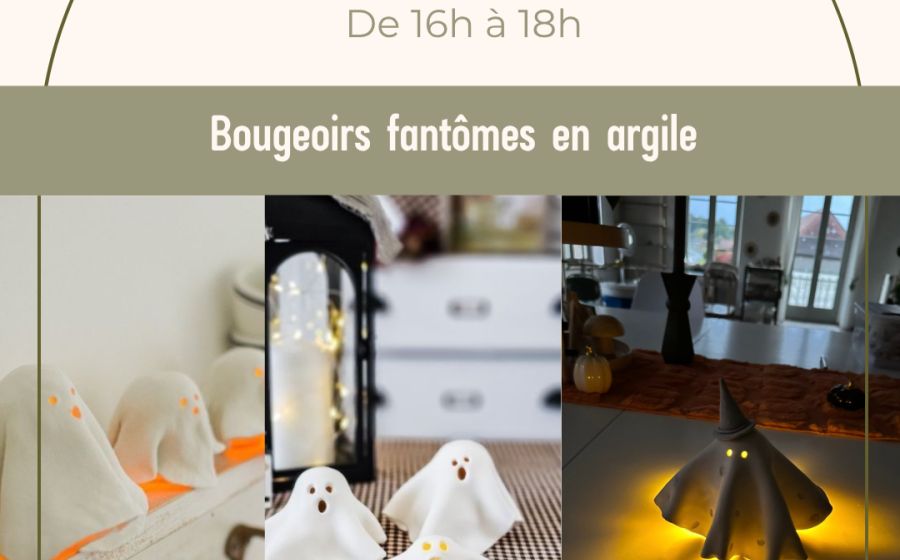 Bougeoirs fantômes en argile – Handwerk & DIY in Font