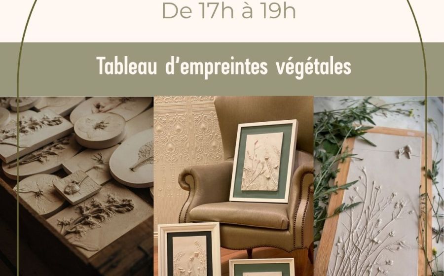 Tableau d'empreintes végétales – Malen & Zeichnen in Font
