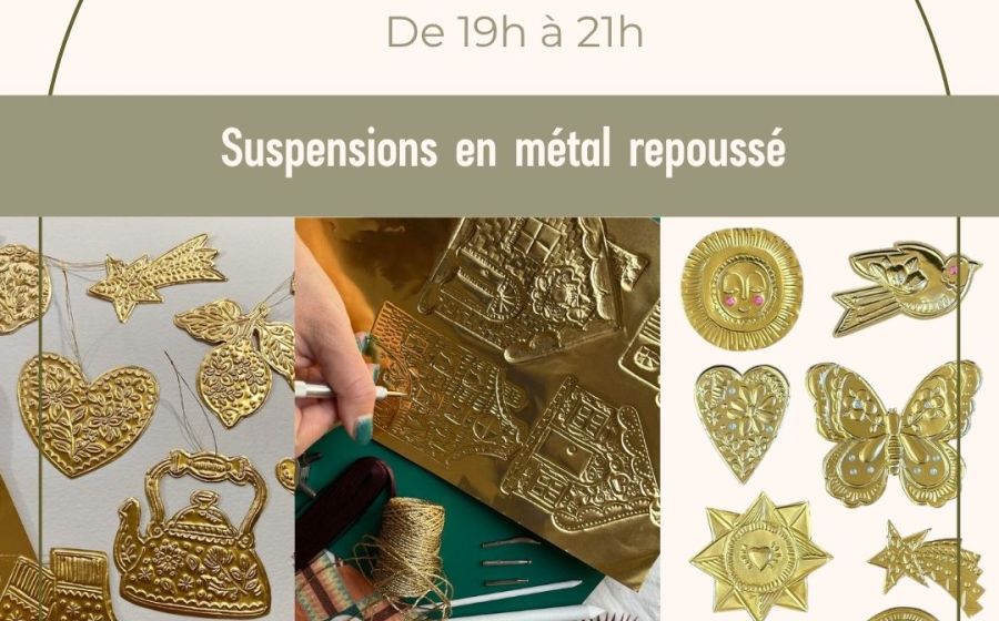 Suspensions en métal repoussé – Handwerk & DIY in Font
