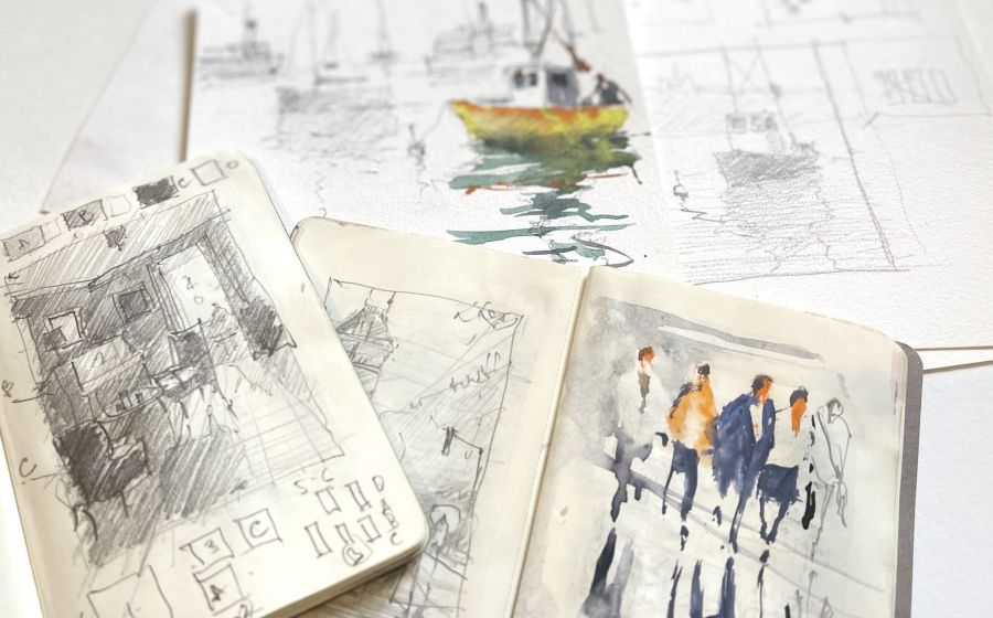 Croquis et initiation à l'aquarelle pour les adultes – Malen & Zeichnen in Genève