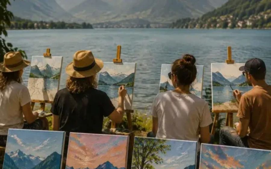 Modul 1 – Outdoor Malerei – Malen & Zeichnen in Luzern