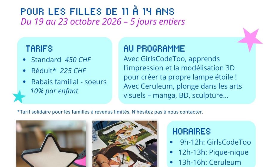 Stages de vacances Ceru-Kids / Young-Ceru (octobre 2026) – Malen & Zeichnen in Lausanne