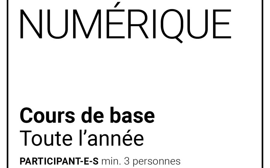 Cours de base photo numérique (CBPN) – Fotografie in Penthalaz