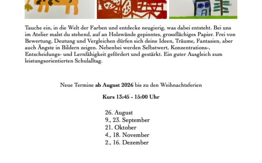 Montagmorgen / Montagabend Malgruppe – Malen & Zeichnen in Zug