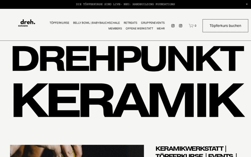 Vorschau der Webseite von Drehpunkt Keramik