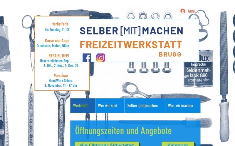 Vorschau der Webseite von Verein Freizeitwerkstatt Brugg