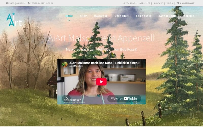 Vorschau der Webseite von AiArt Malschule