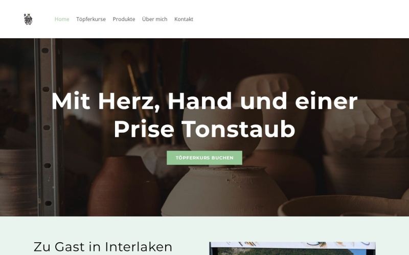 Vorschau der Webseite von Zoubertopf Keramik