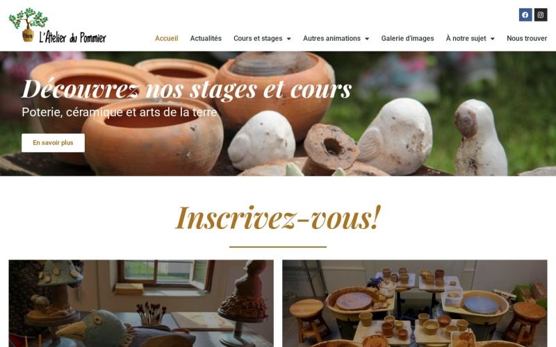 Vorschau der Webseite von Atelier du Pommier