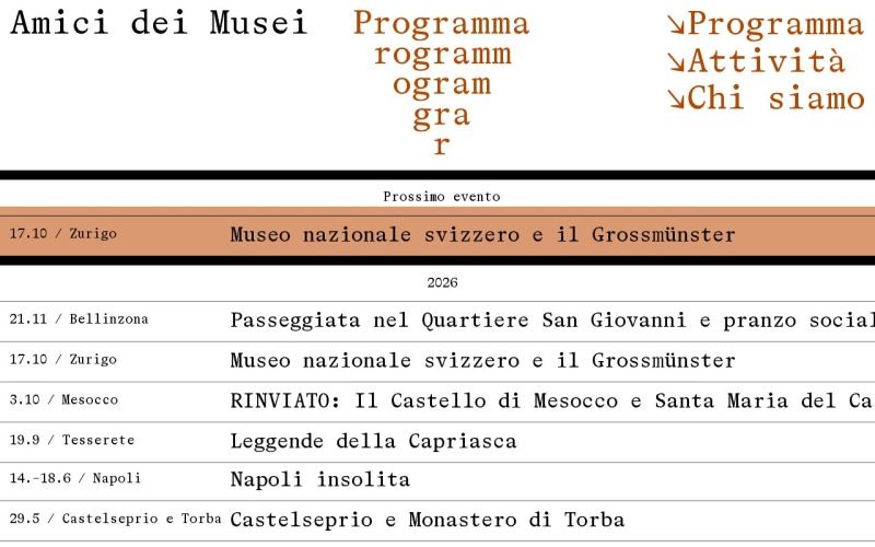 Vorschau der Webseite von Amici dei Musei del Cantone Ticino