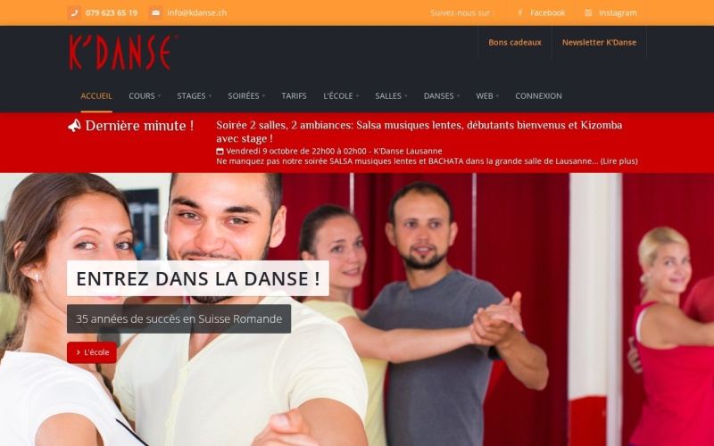 Vorschau der Webseite von Académie K'Danse