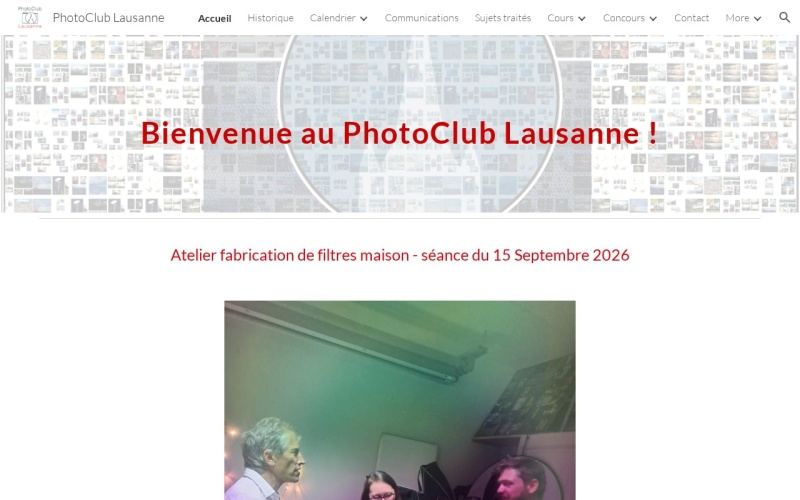 Vorschau der Webseite von Photo Club Lausanne (cours de photographie)