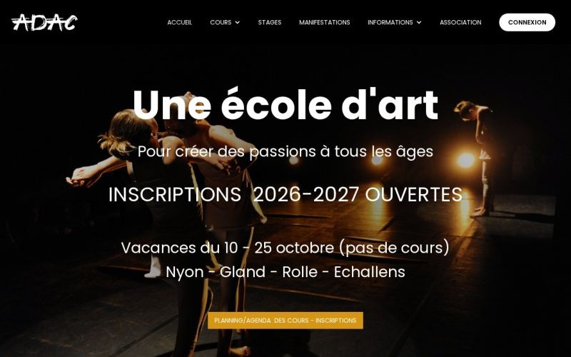 Vorschau der Webseite von ADAC – Académie des Arts Créatifs