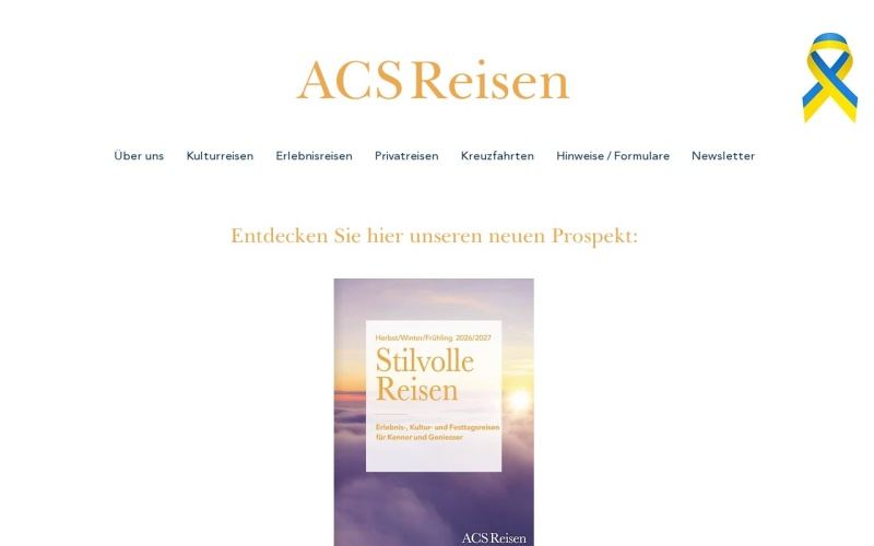 Vorschau der Webseite von ACS Reisen AG