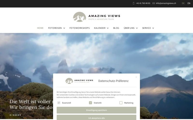 Vorschau der Webseite von Amazing Views