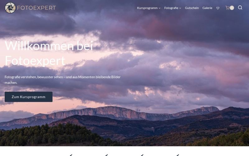 Vorschau der Webseite von Kropf Multimedia Fotokurse
