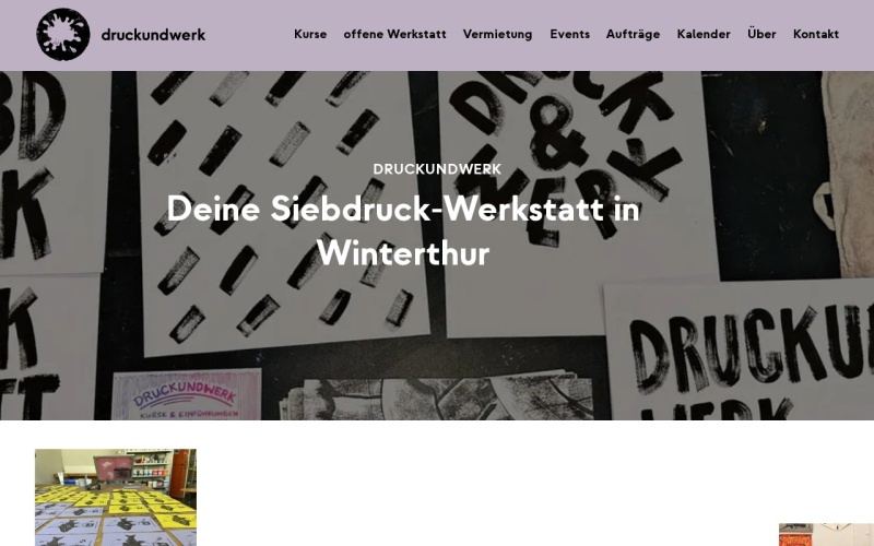 Vorschau der Webseite von druckundwerk Winterthur