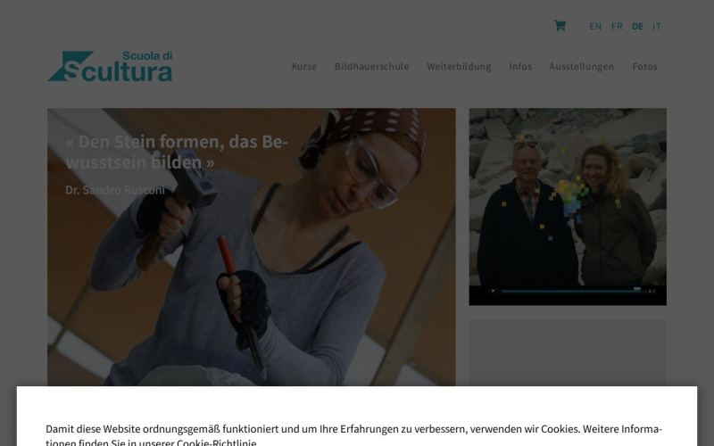 Vorschau der Webseite von Scuola di Scultura Peccia