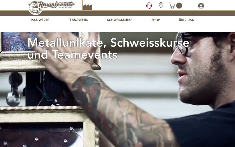 Vorschau der Webseite von Raumformer Schweisskurse